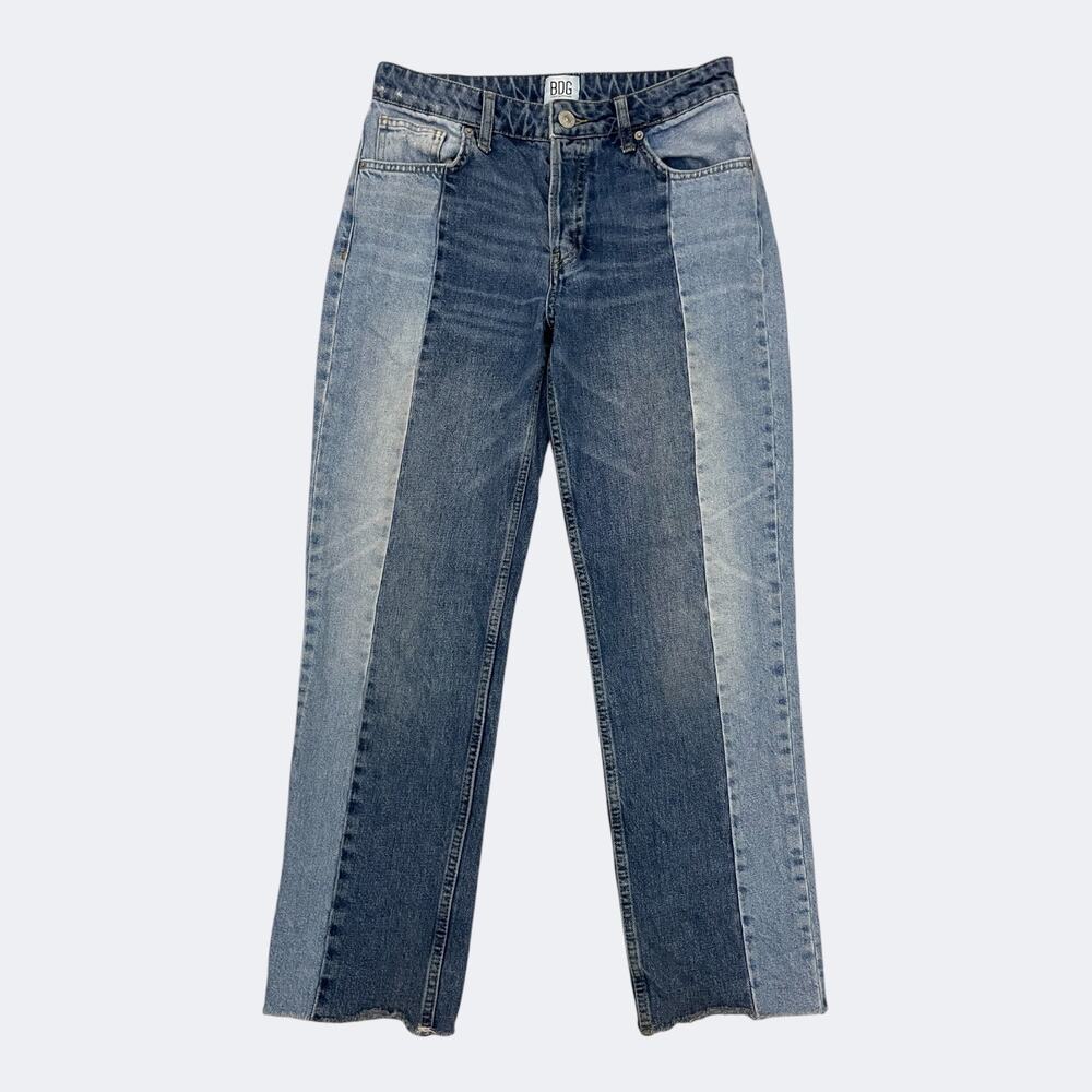 BDG Jessye Two Tone Paneled Patchwork High Rise Jeans